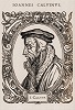 Жан Кальвин. Гравюра из кн.: Beza Th. Icones, id est verae imagines virorum doctrina simul et pietate illustium. Gen., 1580. Fol. Rii