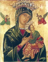 Чудотворная икона Божией Матери из мон-ря Кардиотисса (ныне в ц. св. Альфонса на Эсквилине, Рим)