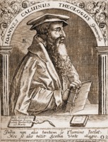 Жан Кальвин. Гравюра из кн.: Bibliotheca chalcographica. Meidelberg, 1669