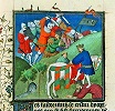 Битва при Манцикерте. Миниатюра из соч. «О судьбах знаменитых людей» Дж. Бокаччо. XV в. (Paris. fr. 226. Fol. 256)