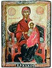 Богоматерь с Младенцем на престоле. Икона. 2-я пол. XVII в.