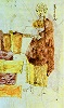 Св. Беда Достопочтенный. Миниатюра из «Liber Canononum». XI в. (Vat. lat. 1339. Fol. 12)