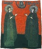 Святые Петр и Феврония Муромские. Пелена. XVII в. (МИХМ)