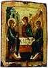 Гостеприимство Авраама. Икона. 2-я пол. XV в.