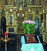 Касимовская Казанская икона Божией Матери на аналое в Никольской ц. г. Касимова. Фотография. 2012 г.