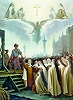 Компьенские мученицы-кармелитки перед казнью. Неизв. худож. 1906 г. (частное собрание)