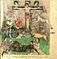 Миниатюра из Штутгартской Псалтири. 20-е гг. IX в. (Stuttg. fol. 23. Fol. 27r)