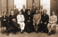 Участники богословской конференции в г. Нови-Сад. Второй слева стоит С. С. Безобразов. Фотография. 1929 г.