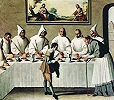 Чудо св. Гуго, еп. Гренобльского, в рефектории картузианской обители. Между 1630 и 1635 гг. Худож. Ф. де Сурбаран (Музей изящных искусств в Севилье)