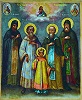 Угличские чудотворцы. Икона. Сер.— 2-я пол. XIX в. (Алексиевский мон-рь в Угличе)
