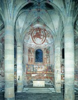 Вид на главную апсиду церкви мон-ря св. Иоанна в Мюстайре, Швейцария