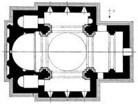 План храма мон-ря Ленамор. Чертеж М. Кальгина. 1907 г