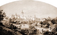 Вид Старого города с Ярославова вала. 1854 г. Литография В. Тимма