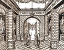 Сцена из драмы А. Грифиуса «Катерина Грузинская». Иллюстрация из кн.: Gryphius A. Deutsche Gedichte. Brezlaw, 1657. Bd. 1
