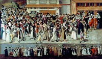 Шествие Католической лиги в Париже. Ок. 1593 г. Худож. Ф. Бюнель (Нац. музей замка По)