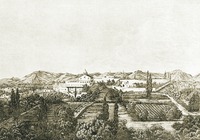 Монастырь архангелов Михаила и Гавриила в Кесарии Каппадокийской. Гравюра. 1849 г. (ГЛМ)