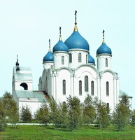 Церковь в честь Иверской иконы Божией Матери в пос. Кедровка. 2001 г. Фотография. 2008 г.