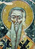 Свт. Модест Иерусалимский. Роспись ц. свт. Николая Чудотворца &quot;ту Магалиу&quot; в Кастории. 1504/05 г.