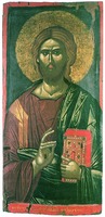 Христос Пантократор. Икона. 2-я пол. XIV в. (Византийский музей в Кастории)