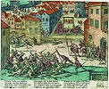 Казнь президента Бриссона в Париже. 1591 г. Эстамп. Мастер Ф. Хогенберг (Нац. музей замка По)
