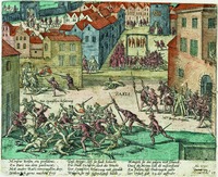 Казнь президента Бриссона в Париже. 1591 г. Эстамп. Мастер Ф. Хогенберг (Нац. музей замка По)