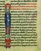 Ансельм, архиеп. Кентербери. Миниатюра из рукописи: Eadmerus. Vita S. Anselmi Cantuariensis (Copenh. Kong. Bibl. GKS 18 2°. Fol 1). Ок. 1200 г.