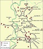 Схема расположения Римских катакомб