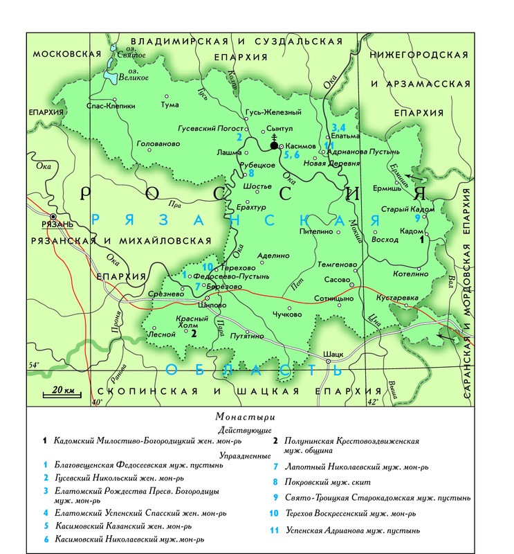 Владимирская митрополия карта