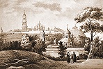 Вид Киево-Печерской лавры. Литография К. Эргота. XIX в.
