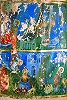 Сцены из жития сщмч. Киприана и мц. Иустины. Миниатюра из Гомилий свт. Григория Назианзина. Между 879 и 882 гг. (Paris. gr. 510. Fol. 332v)