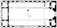 Реконструкция плана базилики в Диокесарии