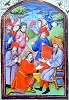 Царь Хетум I присягает в верности монголам. Миниатюра из рукописи: Haiton de Coricos. La Fleur des Estoires de la Terre d’Orient. 1400–1410 гг. (Paris. Fr. 12201)