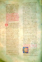 Житие сщмч. Киприана и мц. Иустины из Лекционария (Piacenza. Bibl. Capit. 63. Fol. 126v)