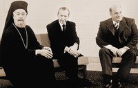 Встреча архиеп. Макария III с Р. Денкташем 12 февр. 1977 г. в Никосии. Фотография. 1977 г.