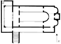 Реконструкция плана базилики А в дер. Яныхан