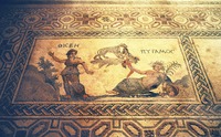 Фисба и Пирам. Мозаика пола из виллы Дионисия в Пафосе. Кон. II или нач. II в.