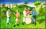 Кинокефалы. Миниатюра из: Marco Polo. Livre des merveilles (BNF. Fr. 2810. Fol. 76v)