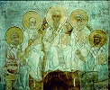 «Св. Кирилл проповедует правую веру». Роспись Кирилловского собора. 40-е гг. XII в.