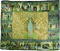Прп. Кирилл Белозерский, в житии. Пелена. 1-я четв. XVI в.  (ГРМ)