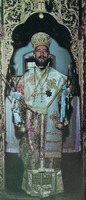 Макарий III, архиеп. Кипрский, служит литургию в мон-ре Ираклидия. Фотография. 60-е гг. XX в.