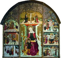 Мученики Кирик и Иулитта. Заалтарный образ из церкви в г. Сан-Кирзе-дел-Вальес. Сер. XV в. П. Гарсия де Бенабарре (Епархиальный музей, Барселона)