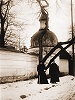 Монастырская ограда и башня.  Посл. треть XVIII в. Фотография нач. XX в.