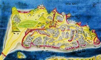 Карта Макао. Составитель П. Б. ди Резенди. 1635 г. (Évora. Bibl. Pública. CXV/2-1. N 47)