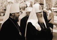 Патриарх Алексий II и митр. Кирилл во время визита в США. Сент. 1993 г.