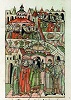 Митр. Кирилл II венчает кн. Андрея Ярославича с женой. Миниатюра из Лицевого летописного свода. 70-е гг. XVI в. (РНБ. F.IV.233. Л. 995 об.)
