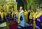 Молебен в канун Нового года в Богоявленском соборе в Москве. 31 дек. 2008 г.