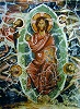 Вознесение Господне. Роспись ц. вмч. Димитрия Солунского близ Ливадаса, Крит. Худож. Иоанн Пагомен (?). 1315/16 г.
