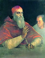 Климент VII, папа Римский. Ок. 1533 г. Худож. С. дель Пьомбо (Пинакотека, Парма)