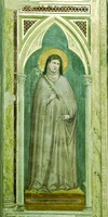 Св. Клара Ассизская. Роспись в базилике Барди ц. Санта-Кроче во Флоренции. 1325 г. Худож. Джотто