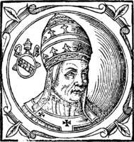Климент VI, папа Римский. Гравюра. 1600 г. (Sacchi. Vitis pontificum. 1626) (РГБ)